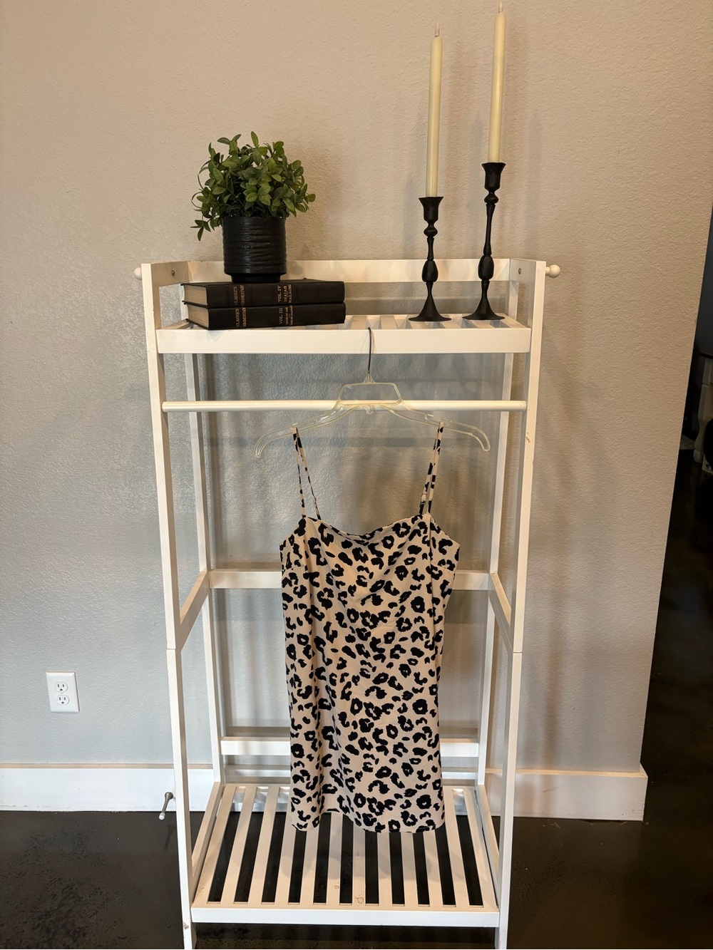Abercrombie & Fitch Beige and Black Leopard Print Mini Slip Dress